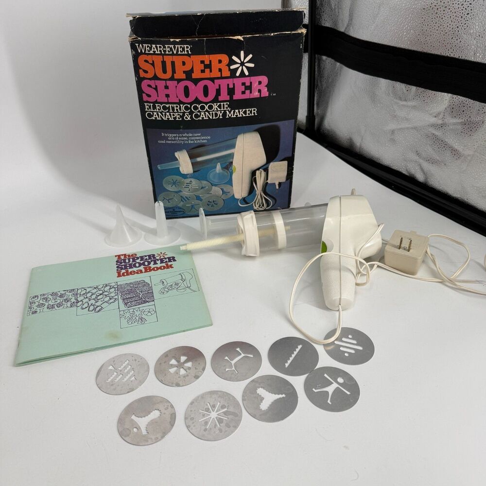 Wear Ever Super Shooter Electric Cookie Canape Candy Maker 70001 Complete